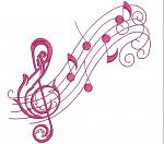 musical notes, music, notes Machine Embroidery Design 