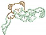 Teddy Bear Applique Machine Embroidery Design 