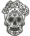 Sugar Skull Machine Embroidery Design 