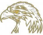Golden Eagle Machine Embroidery Design for Jackets, Patches, Wildlife and Patriotic Projects 
