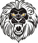 Lion Head Vector SVG Cut File, Wild Animal Line Art Design 