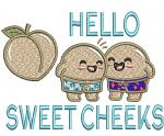 Hello Sweet Cheeks Machine Embroidery Design