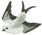 Swallow Machine Embroidery Design, Instant Download 