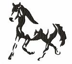 Contour of a Running Horse Machine Embroidery Design 