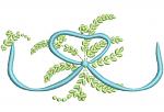 Floral Corner with Bowl Embroidery Design  