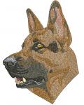 German Shepherd Head Embroidery Design  