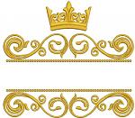 Split Flourish Floral Name Frame Machine Embroidery Design 