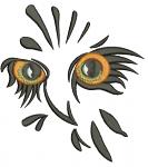 Owl eyes machine embroidery design 