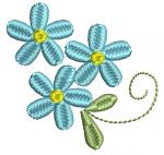 The simple little twig of forget-me-not Machine embroidery design,   design tested. 