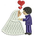 Couple Bride and Groom Machine Embroidery Design – instant download 