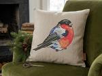 Bullfinch Bird Machine Embroidery Design  