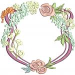 floral Frame for monogram / Monogram frame machine embroidery design22052025