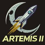 Artemis II rocket machine embroidery design  