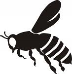 Flying Honey Bee SVG Cut File, Detailed Bee Vector Design, Nature Insect Digital Artwork