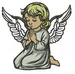 Angel Silhouette Dense Fill Machine Embroidery Design 