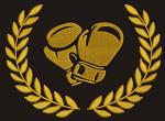 Boxing gloves and laurel wreath embroidery design