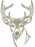 deer head with antlers INSTANT DOWNLOAD  - Machine Embroidery Design 