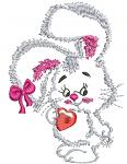 Bunny embroidery design, instant download 