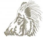 Wild boar head machine embroidery design 