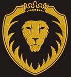 Lion in the Crown on Shield Machine Embroidery Design 