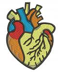 Human heart Machine Embroidery Design 
