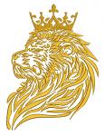 Lion in the crown Machine embroidery design  