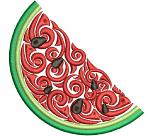 Watermelon Slice Machine Embroidery Design 