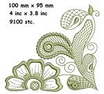 Fantastic flower embroidery design - a set of three designs 