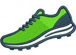 Neon Lime Running Shoe Machine Embroidery Design 