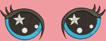 Pair of left and right eyes for soft toys machine embroidery design 