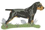 German Jagdterrier Dog Machine Embroidery Design