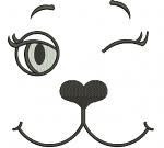 Toy face big sizes doll muzzle machine embroidery design 