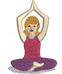 Yoga Lady Machine Embroidery Design  