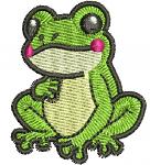 Green Frog Machine Embroidery Design – instant download 