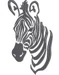 Zebra Face Machine Embroidery Design