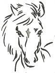 A horse's head, flying mane - Machine Embroidery Design  