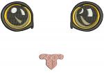 Realistic Cat Eyes and Nose Machine Embroidery Designs 