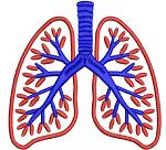 Human Lungs Machine Embroidery Design 