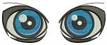 Anime eyes for a doll / eyes for a plush toy machine embroidery design 