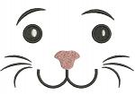 Cute easter bunny Face, Easter Embroidery Face, Embroidery Rabbit Machine Embroidery Design  