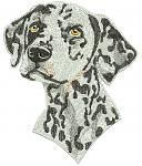 Dalmatian Dog Head Machine Embroidery Design, Spotted Dog Portrait Digital File 