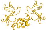 Doves Machine Embroidery Design  
