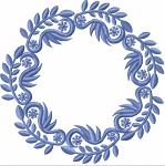 Flourish Circle Monogram Frame Machine Embroidery Design, instantly download 