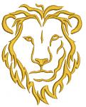 Lion Head with Mane Machine Embroidery Design 
