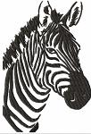 Zebra Face Machine Embroidery Design 
