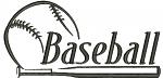 Baseball Machine Embroidery Design 