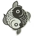 Yin Yang Fishes Machine Embroidery Design 