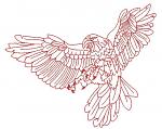 Eagle Redwork Patchwork Machine Embroidery Design – Classic Outline Pattern 