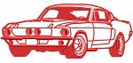 Red car Embroidery Design 