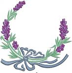  Lavender Wreath Machine Embroidery Design 